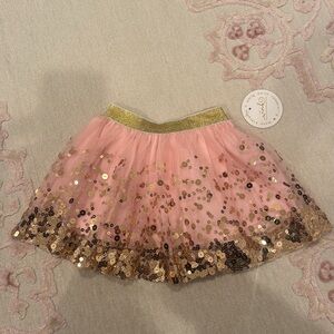 Sweet Wink Sparkling Pink & Gold Skirt, NWT, sz 1-2 years